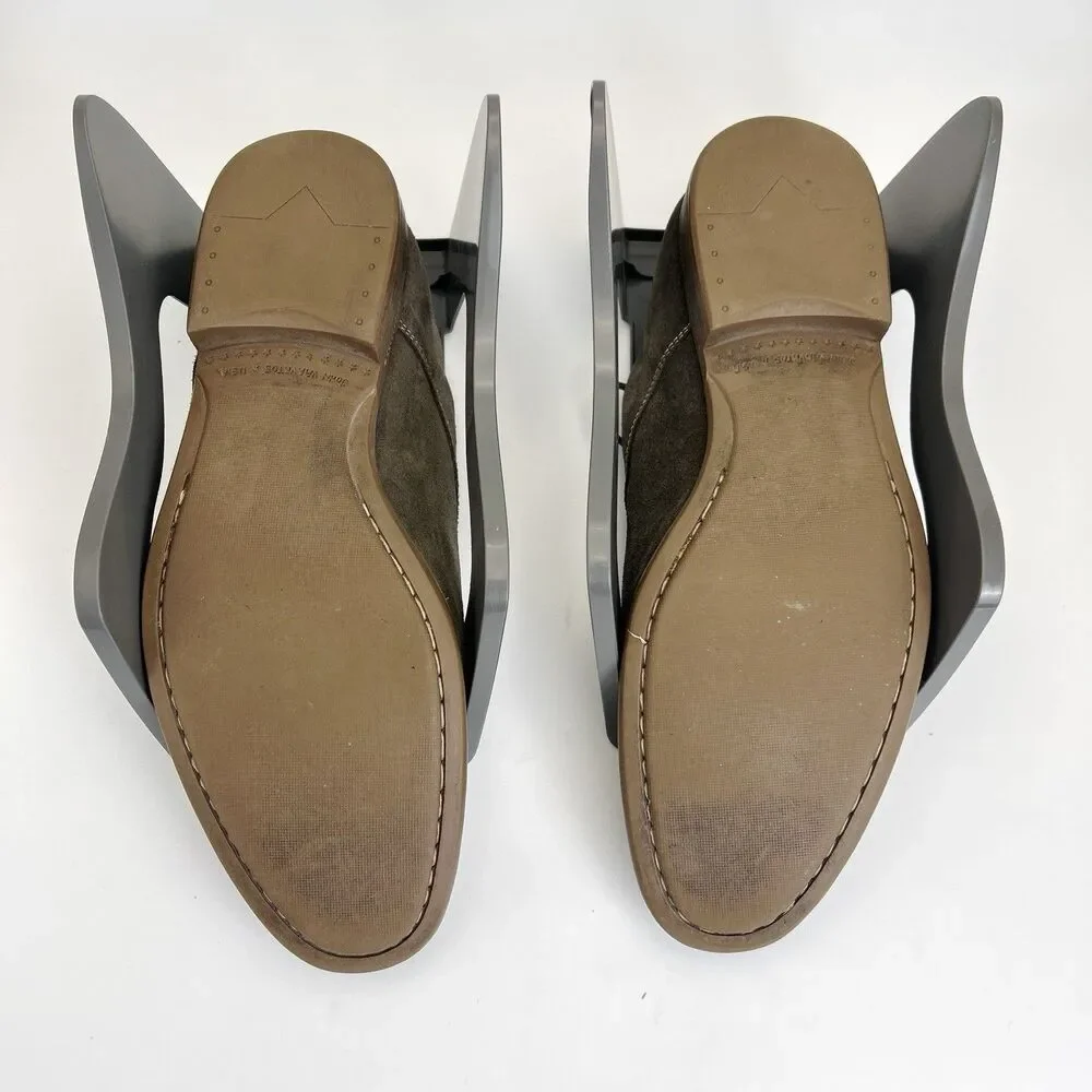 John Varvatos Dress Shoes Mens Sz 10 Gray Suede Derby Casual Lace Up Bluchers